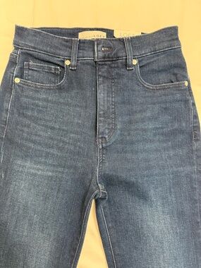 LOFT Women’s Dark Blue High-rise Flare Slim Jeans